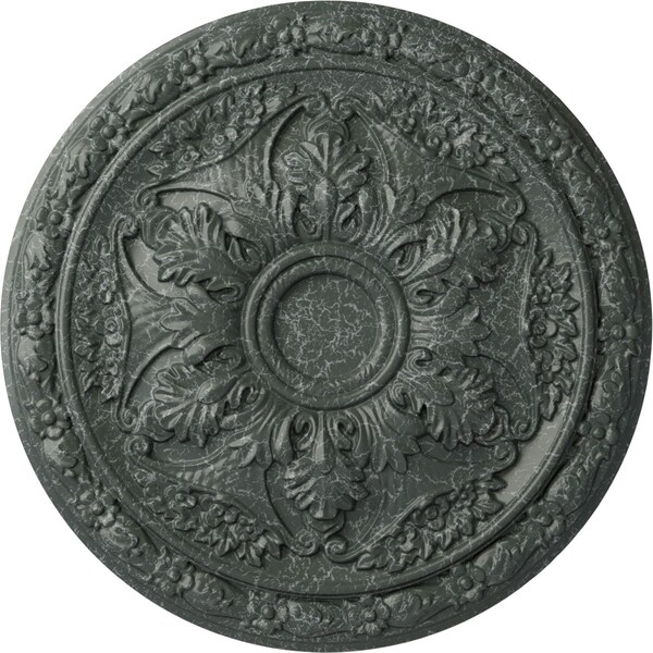 Ekena Millwork Baile Ceiling Medallion (Fits Canopies up to 3 1/4"), 20"OD x 1 5/8"P, Athenian Green Crackle CM20BLAGC - main